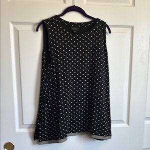 J. Jill Black and White Sleeveless Mini Dress